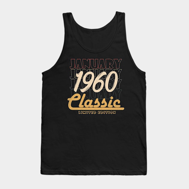 january 1960 birthday Tank Top by BizZo